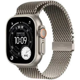 Apple Watch Ultra 3, 49mm, Natural, Natural Titanium Milanese Loop, S — Image №1 Apple Watch Ultra 3, 49mm, Natural, Natural Titanium Milanese Loop, S — Image №1