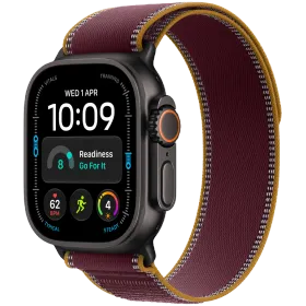Apple Watch Ultra 4 GPS + Cellular, 49мм, Чёрный, Burgundy Trail Loop, M/L — Изображение №1