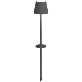 ZAFFERANO POLDINA FLOOR LAMP WITH PEG 111x600mm. MATT DARK GRAY 2.2W LED 185/203 lm. — Εικών №1