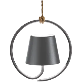 ZAFFERANO POLDINA PENDANT LAMP 198x198mm. MATT DARK GRAY 2.2W LED 185/203 lm. — Εικών №1