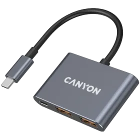 CANYON USB-C Port Replicator DS-3, Dark Gray — Image №1