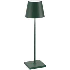 ZAFFERANO POLDINA PRO TABLE LAMP 111x380mm. MATT DARK GREEN 2.2W LED 185/203lm. — Изображение №1