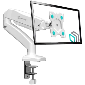 ONKRON Monitor Desk Mount for 13" to 32"  LCD LED OLED Screens up to 8 kg, White — Image №1