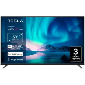 TESLA Смарт ТВ, LCD, 50", UHD, Чёрный — Изображение №1