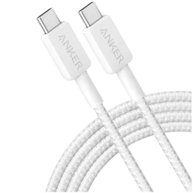 ANKER USB-C Cable, 1.8 m, Braided, White — Image №1