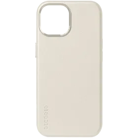 DECODED Case Leather Case with MagSafe, Clay for iPhone 15 — Image №1