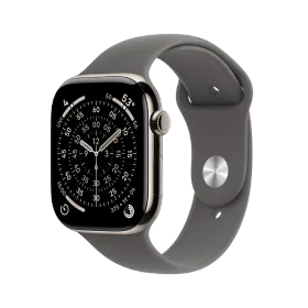 Apple Watch Series 11 GPS, 46мм, Natural Titanium, Stone Grey Sport Band, M/L — Изображение №1 Apple Watch Series 11 GPS, 46мм, Natural Titanium, Stone Grey Sport Band, M/L — Изображение №1