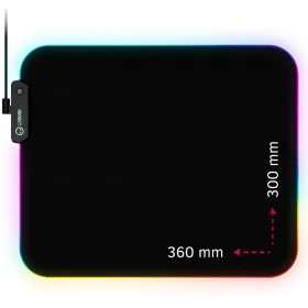 Gaming mouse pad LORGAR 360mm x 300mm x 3mm, Black — Image №1