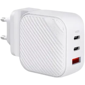 UNIQ Power Adapter 3*USB/USB-C, 66 W, White 2*USB Type-C, 4-pin USB (type A) — Image №1