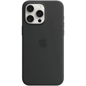 APPLE Θήκη Silicone Case with MagSafe με MagSafe, Μαύρος for iPhone 15 Pro Max — Εικών №1