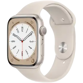 Apple Watch Series 8 GPS, 45mm, Starlight, Starlight Sport Band — Image №1