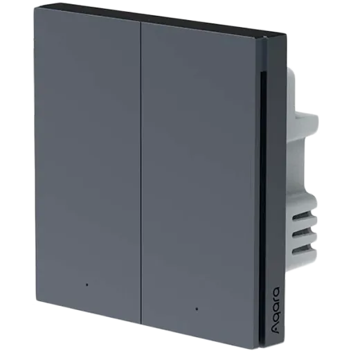 AQARA Smart Wall Switch H1 Smart Remote Control WS-EUK04-GRAY (Smart wall switch H1 (with neutral, double rocker)) for Sockets — Image №1