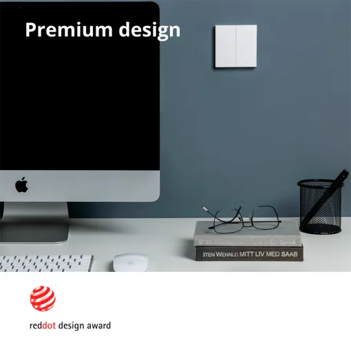 Smart wall switch H1 (with neutral, double rocker) AQARA, White — Image №6