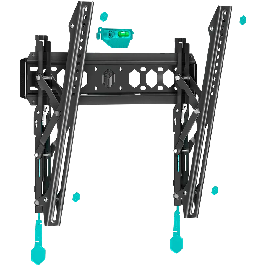 Ανακλινόμενη επιτοίχια βάση τηλεόρασης ONKRON for 35 to 65-inch Flat Panel TVs Digital Panels 60 kg TM5 Μαύρο VESA: 75x75 - 400x400 — Εικών №1