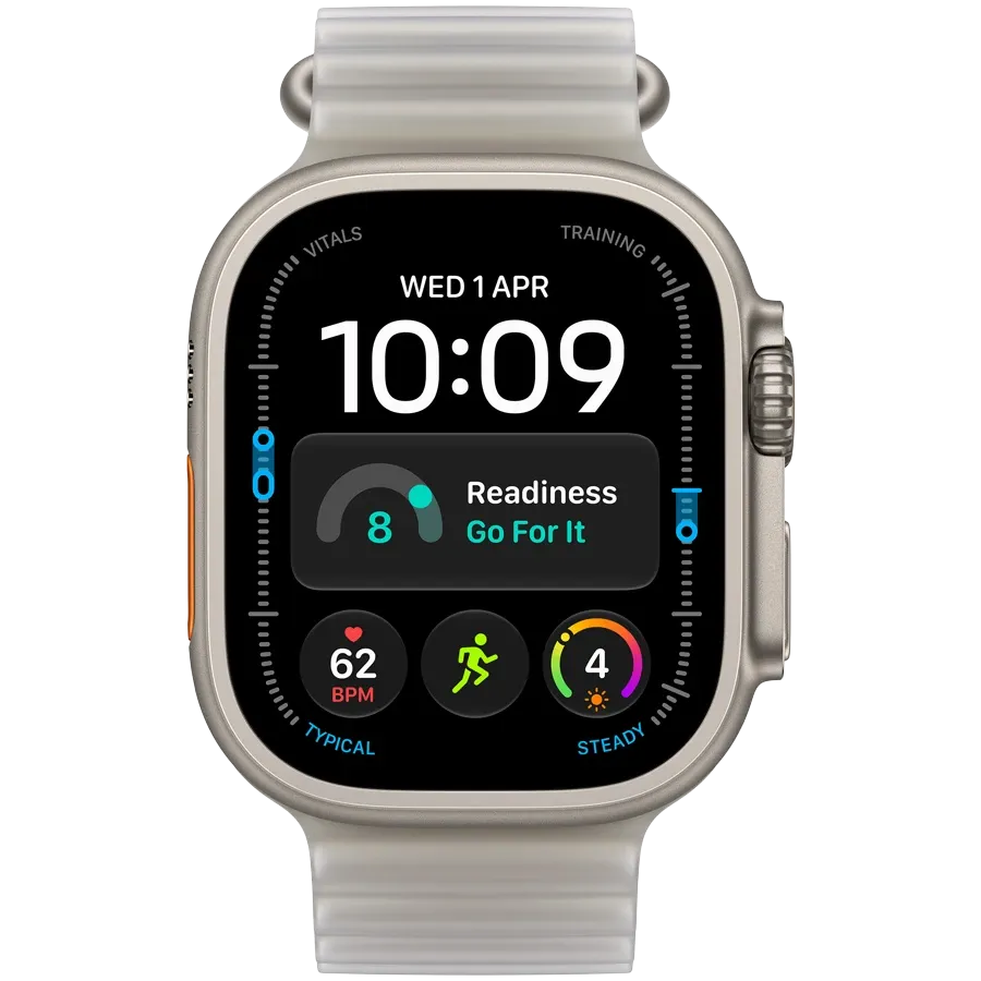 Apple Watch Ultra 4 GPS + Cellular, 49мм, Natural, Translucent Gray Ocean Band — Изображение №2