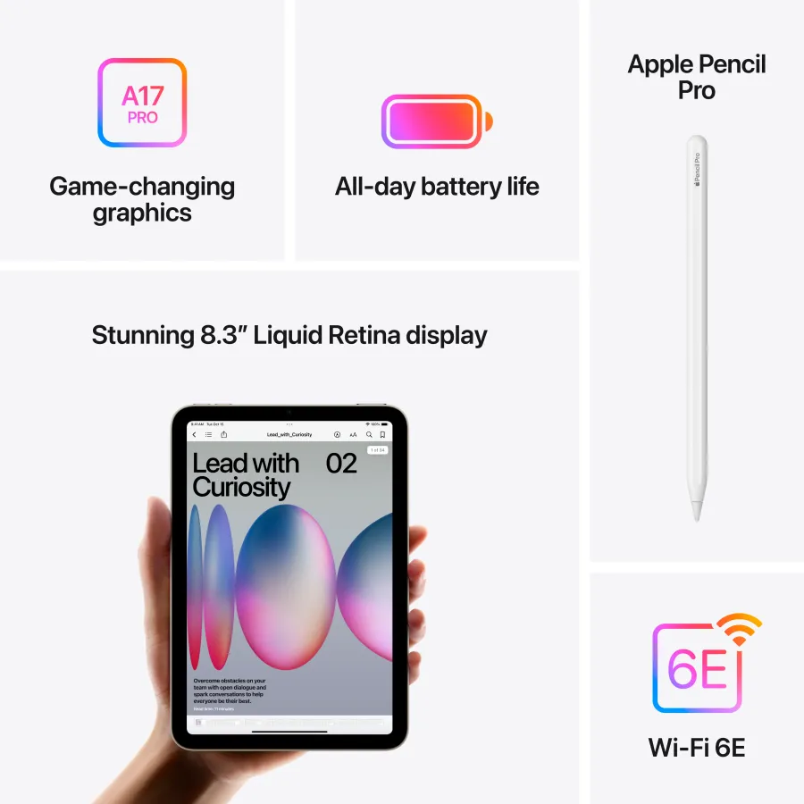 Apple iPad mini 6, 256 GB, Wi-Fi, 2024, Purple — Image №6