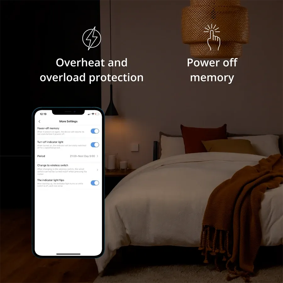 Smart wall switch H1 (with neutral, double rocker) AQARA, White — Image №7 Smart wall switch H1 (with neutral, double rocker) AQARA, White — Image №7