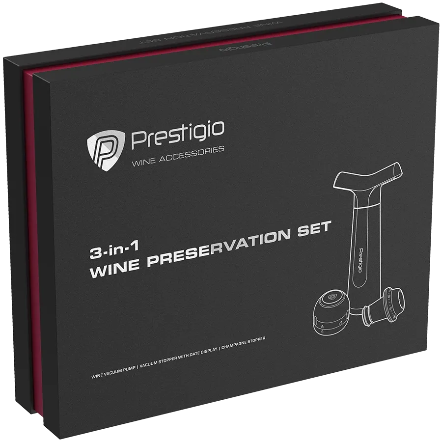 PRESTIGIO , ЧёрныйManual vacuum wine stopper — Изображение №17
