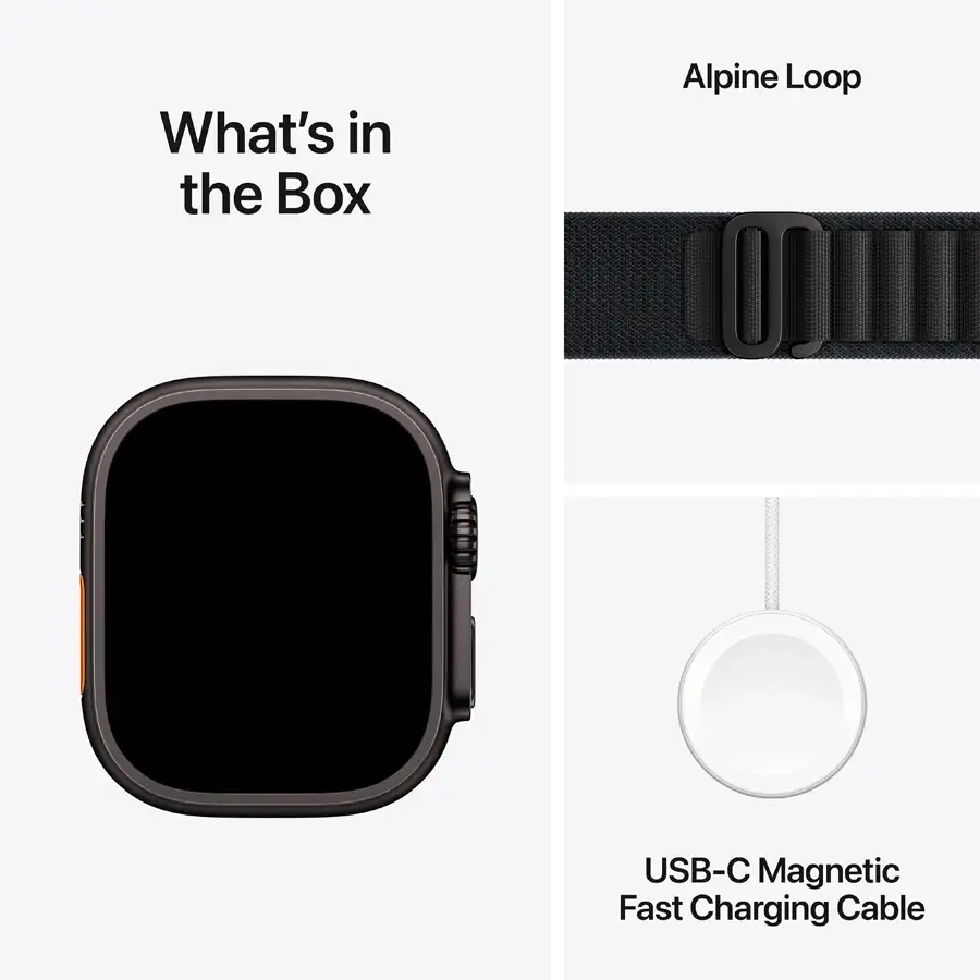 Apple Watch Ultra 3, 49mm, Black, Black Alpine Loop, M — Image №7