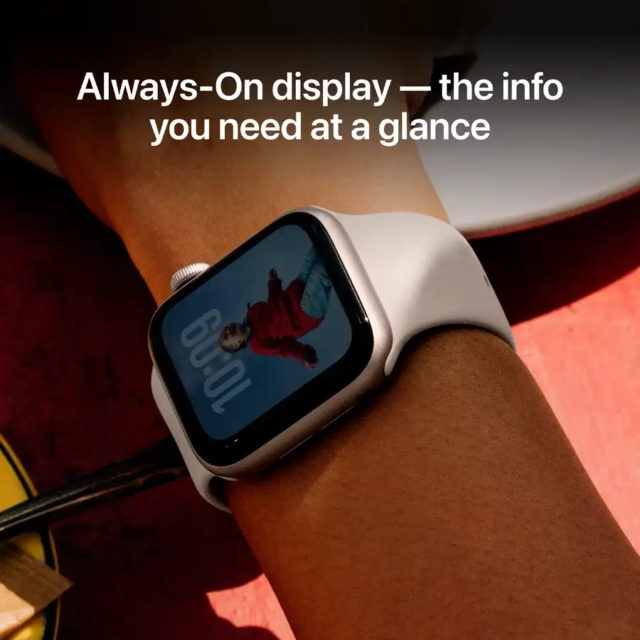 Apple Watch SE GPS Gen.3 + Cellular, 44mm, Midnight, Dark Blue Rubber Strap, M/L — Image №5
