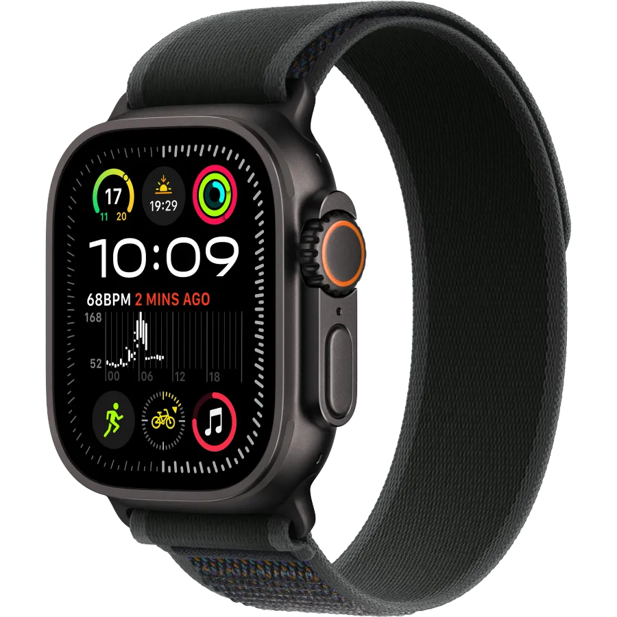 Apple Watch Ultra 2 2024, 49мм, Black Titanium, Черный Trail Loop, S/M — Изображение №1