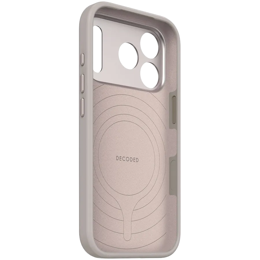DECODED Case Antimicrobial Silicone MagSafe with MagSafe, Soft Taupe for iPhone 17 Pro — Image №4