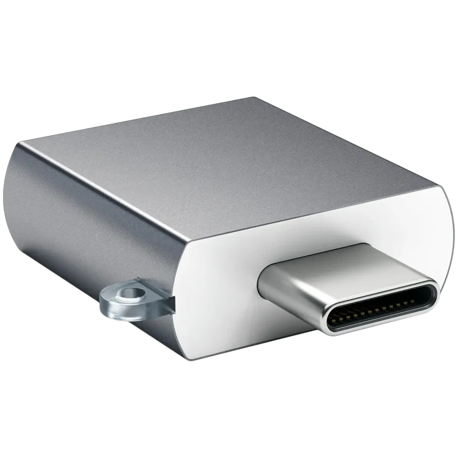 USB-C to USB Adapter SATECHI, Space Gray (ST-TCUAM) — Изображение №3 USB-C to USB Adapter SATECHI, Space Gray (ST-TCUAM) — Изображение №3