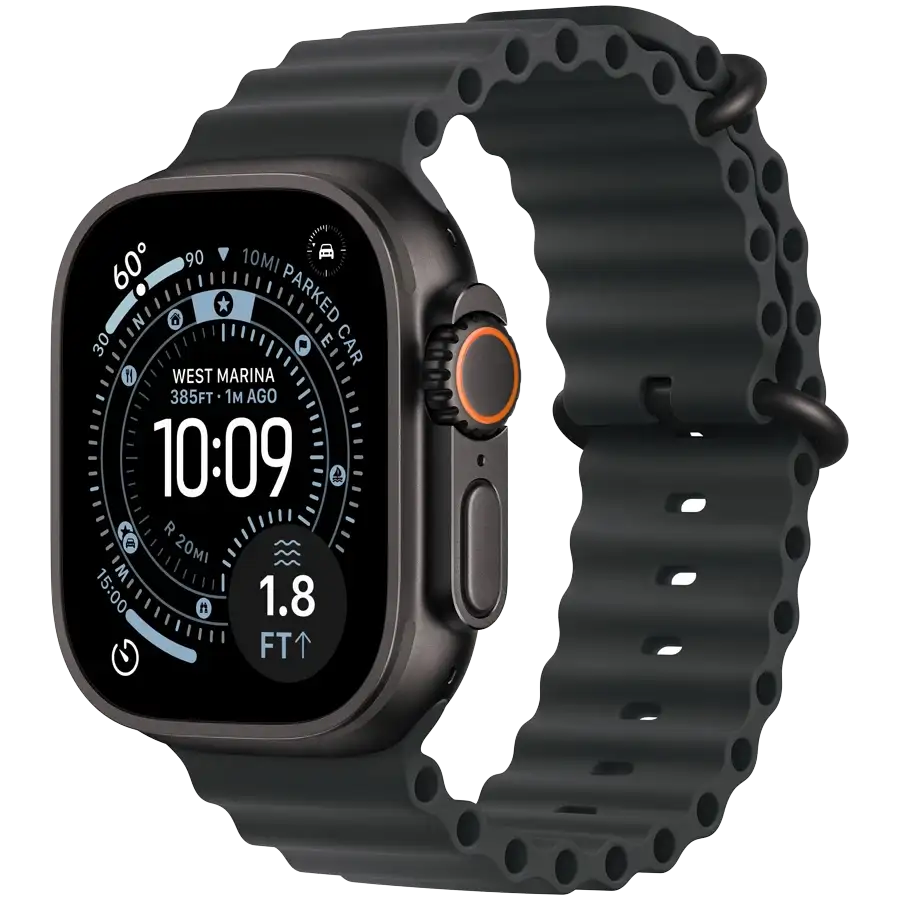 Apple Watch Ultra 3, 49mm, Black, Black Ocean Band — Image №1
