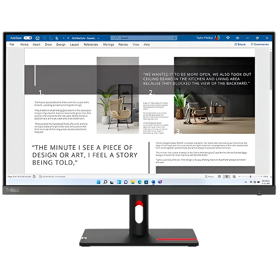 LENOVO Monitor LED (27", 1920x1080, IPS) Μαύρο / Γκρι — Εικών №1