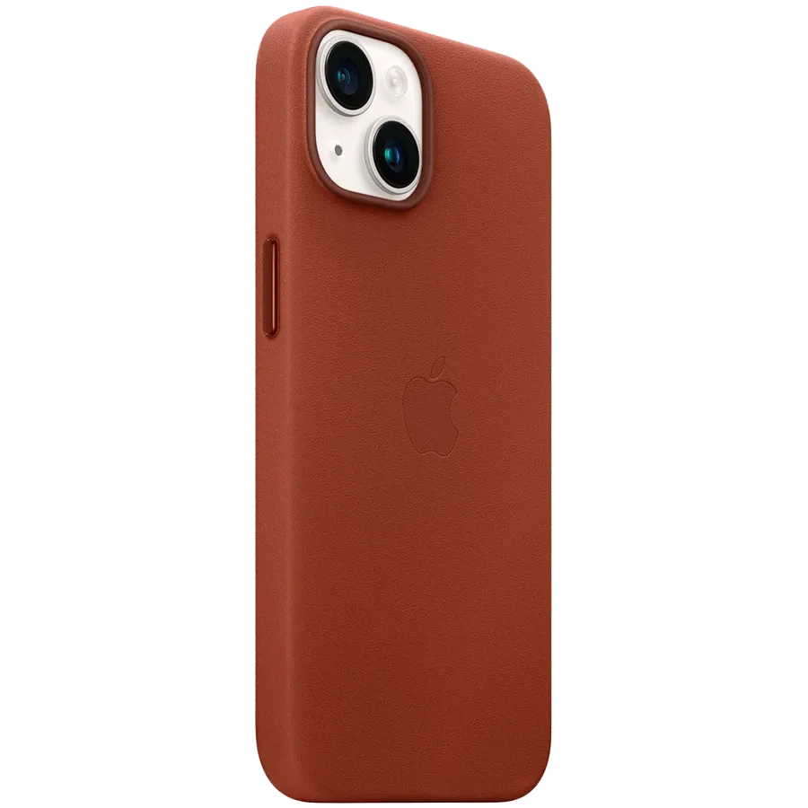 Husă APPLE din piele cu MagSafe pentru iPhone 14, Umber — image №2