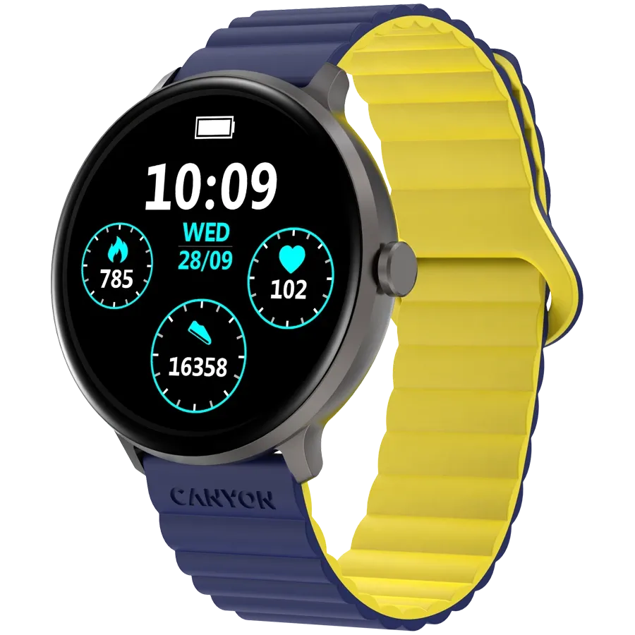 CANYON Jacky SW-69 Smart Watch, Blue/Yellow — Εικών №2 CANYON Jacky SW-69 Smart Watch, Blue/Yellow — Εικών №2
