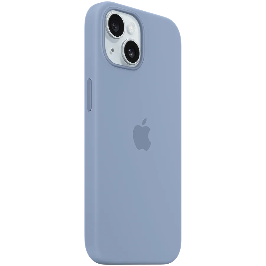 Husă APPLE din silicon cu MagSafe pentru iPhone 15, Winter Blue — image №2