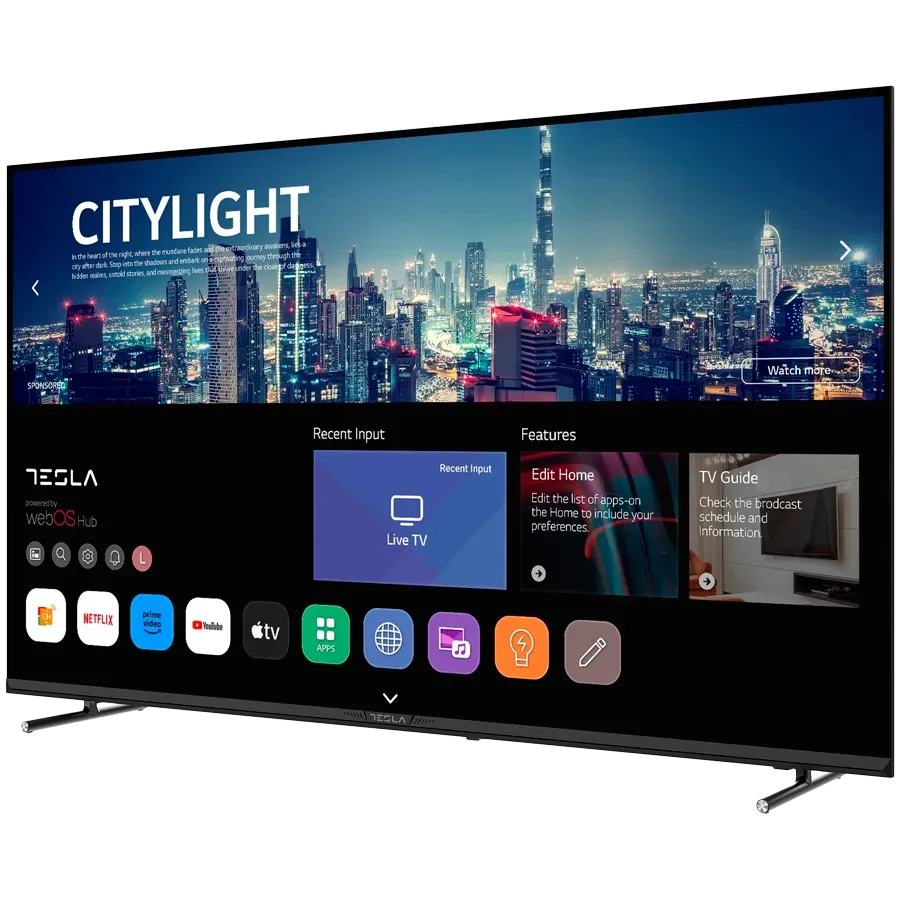 TESLA Смарт ТВ, LCD, 55", UHD, Чёрный — Изображение №3