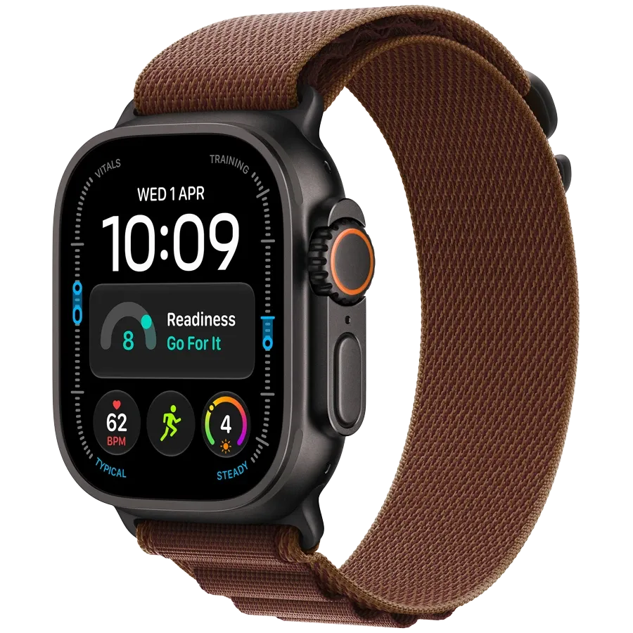 Apple Watch Ultra 4 GPS + Cellular, 49мм, Чёрный, Burgundy Alpine Loop, M — Изображение №1