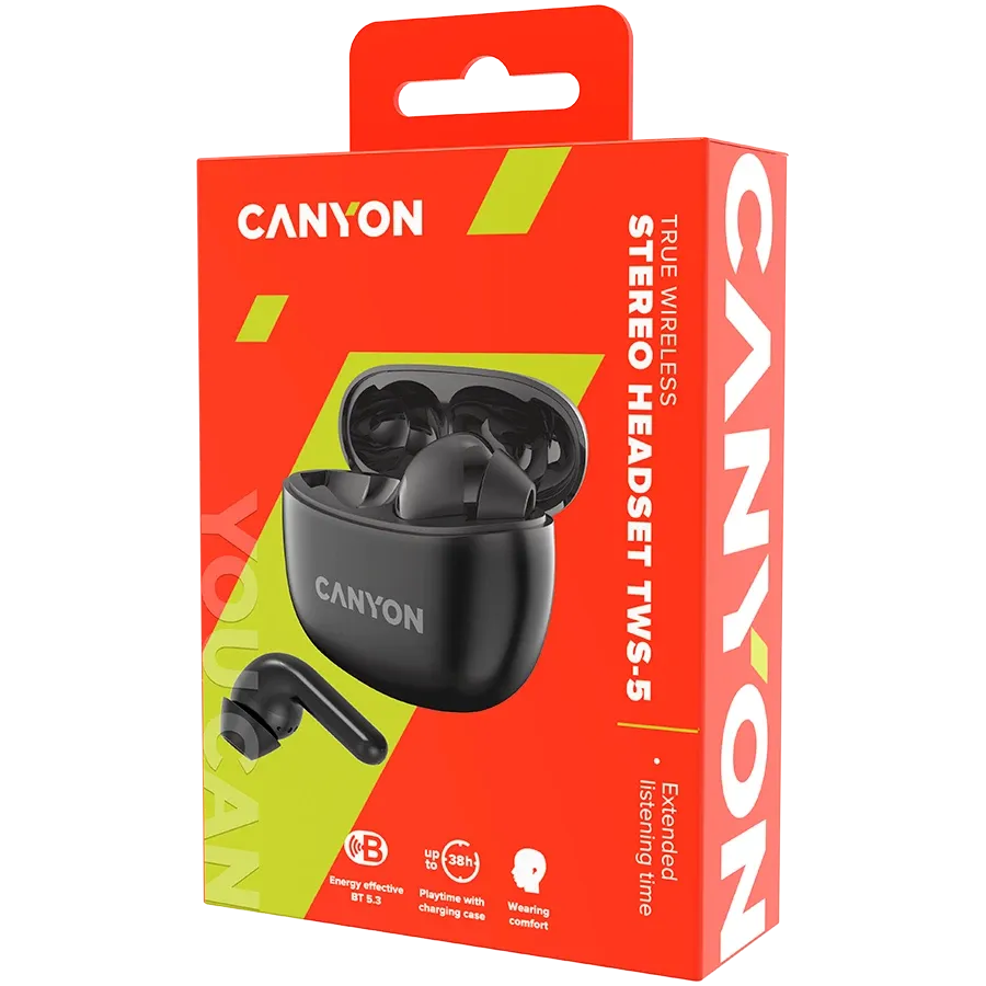 CANYON TWS-5 Беспроводная Гарнитура, Чёрный — Изображение №5