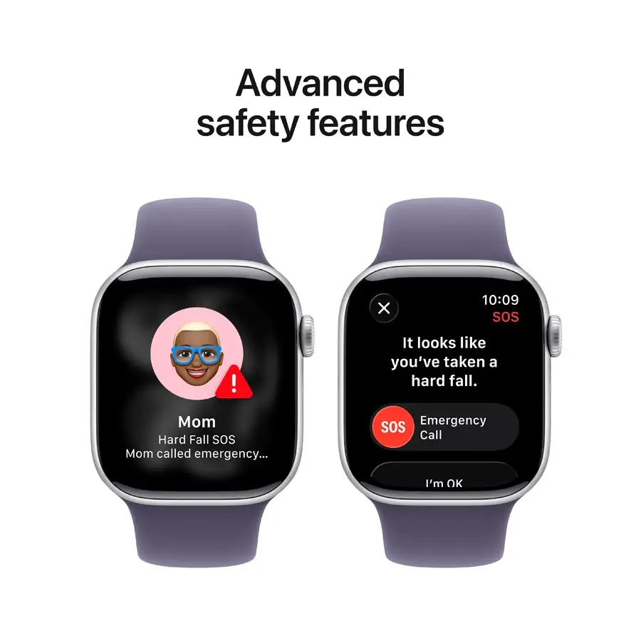 Apple Watch Series 11 GPS, 42mm, Silver, Purple Fog Sport Band, M/L — Image №6