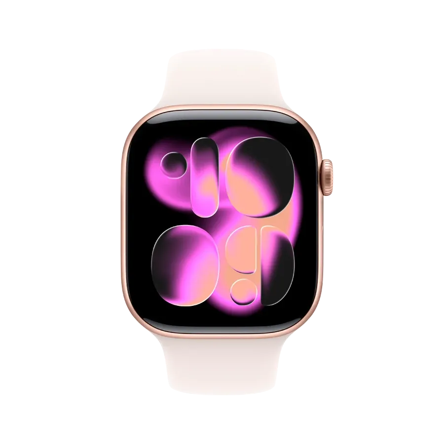 Apple Watch Series 11 GPS, 46мм, Rose Gold Aluminium, Светлый розовый спортивный ремешок, S/M — Изображение №2