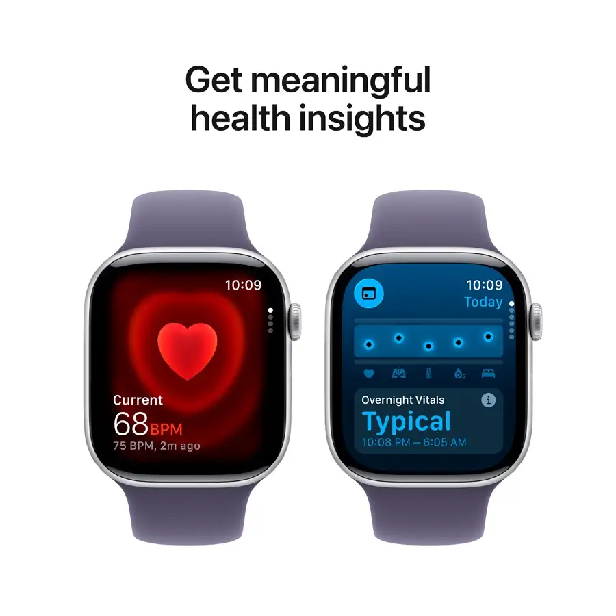 Apple Watch Series 11 GPS, 46mm, Silver Aluminium, Purple Fog Sport Band, S/M — Image №5