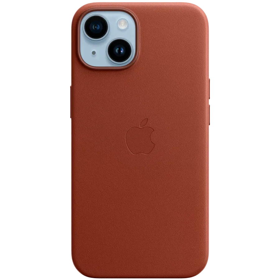 Husă APPLE din piele cu MagSafe pentru iPhone 14, Umber — image №1