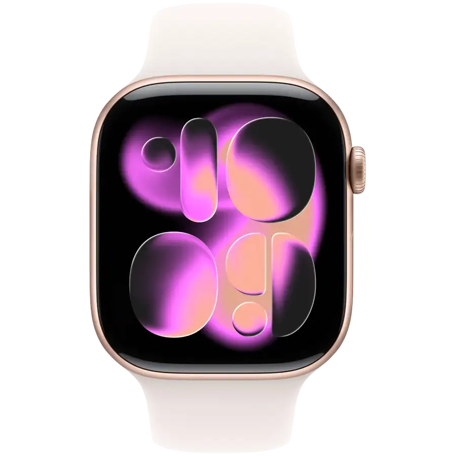 Apple Watch Series 11 GPS, 46mm, Rose Gold Aluminium, Light Blush Sport Band, M/L — Image №2