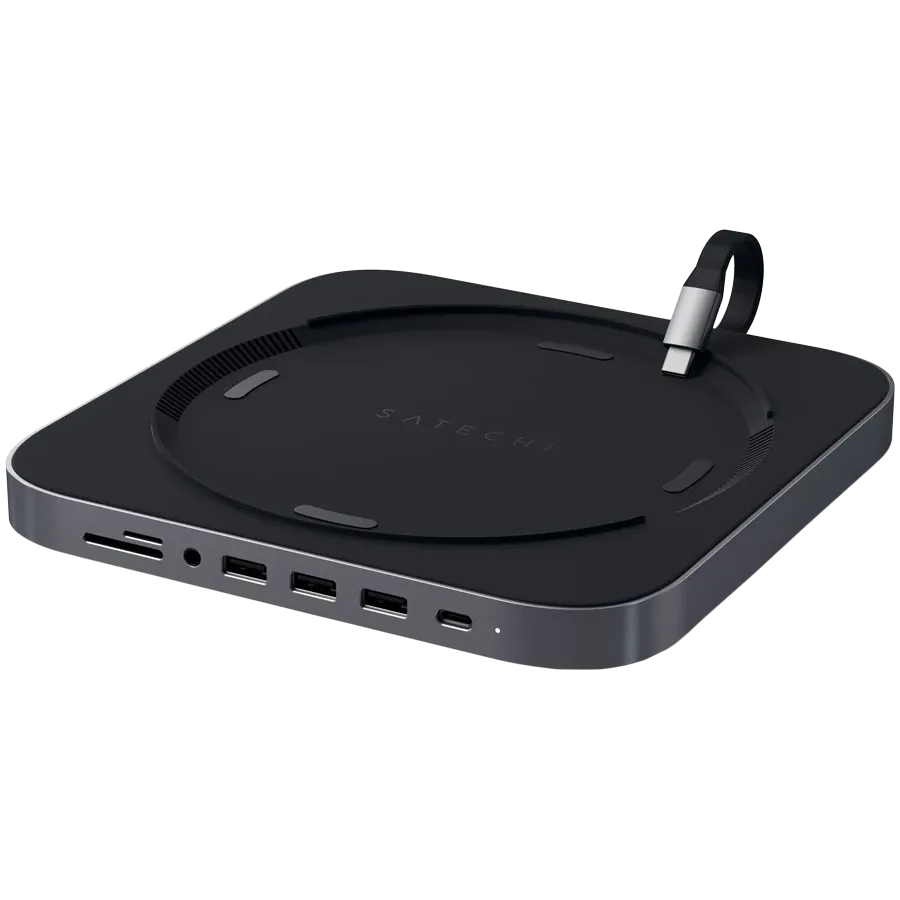 SATECHI  Type-C Aluminum Stand & Hub  Multiport Adapter Type-C Aluminum Stand & Hub Space Gray — Image №1