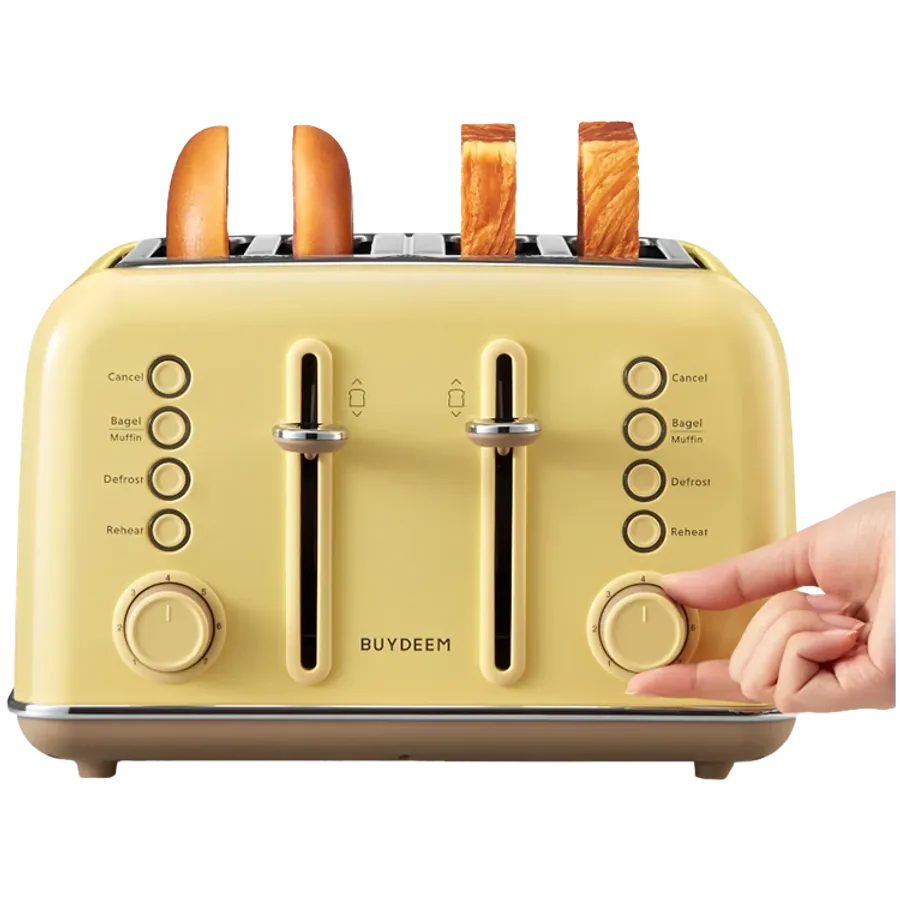 BUYDEEM Toaster DT640E, Mellow Yellow — Image №5