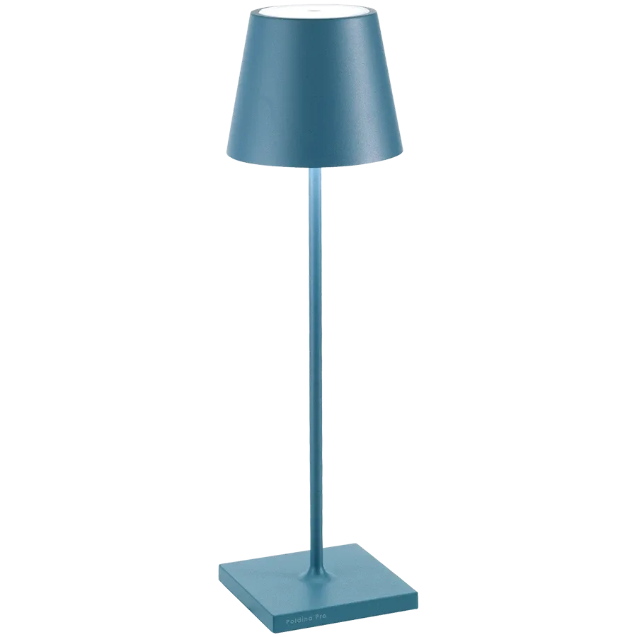 ZAFFERANO POLDINA PRO TABLE LAMP 111x380mm. PAINTED BLUE 2.2W LED 185/203lm. — Изображение №1