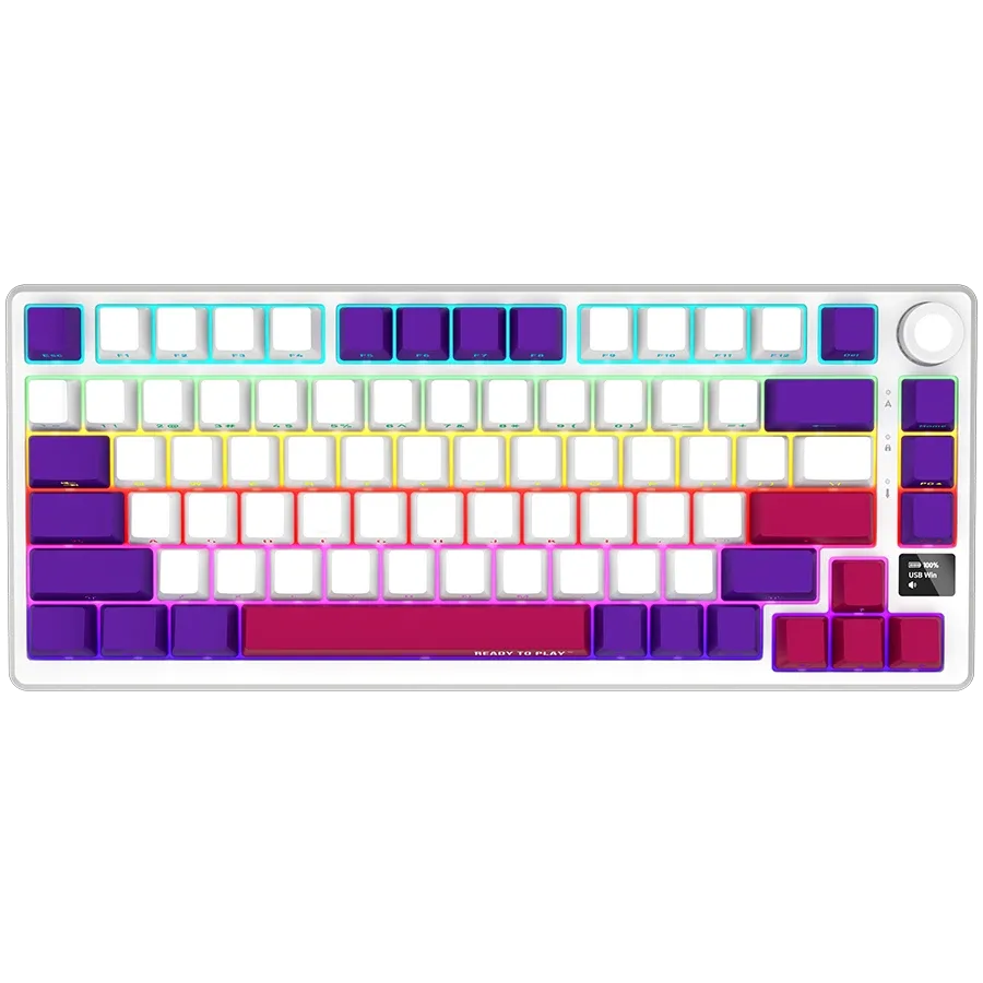 LORGAR KBP7075W Игровая клавиатура, Беспроводная, Белый, Английский — Изображение №1