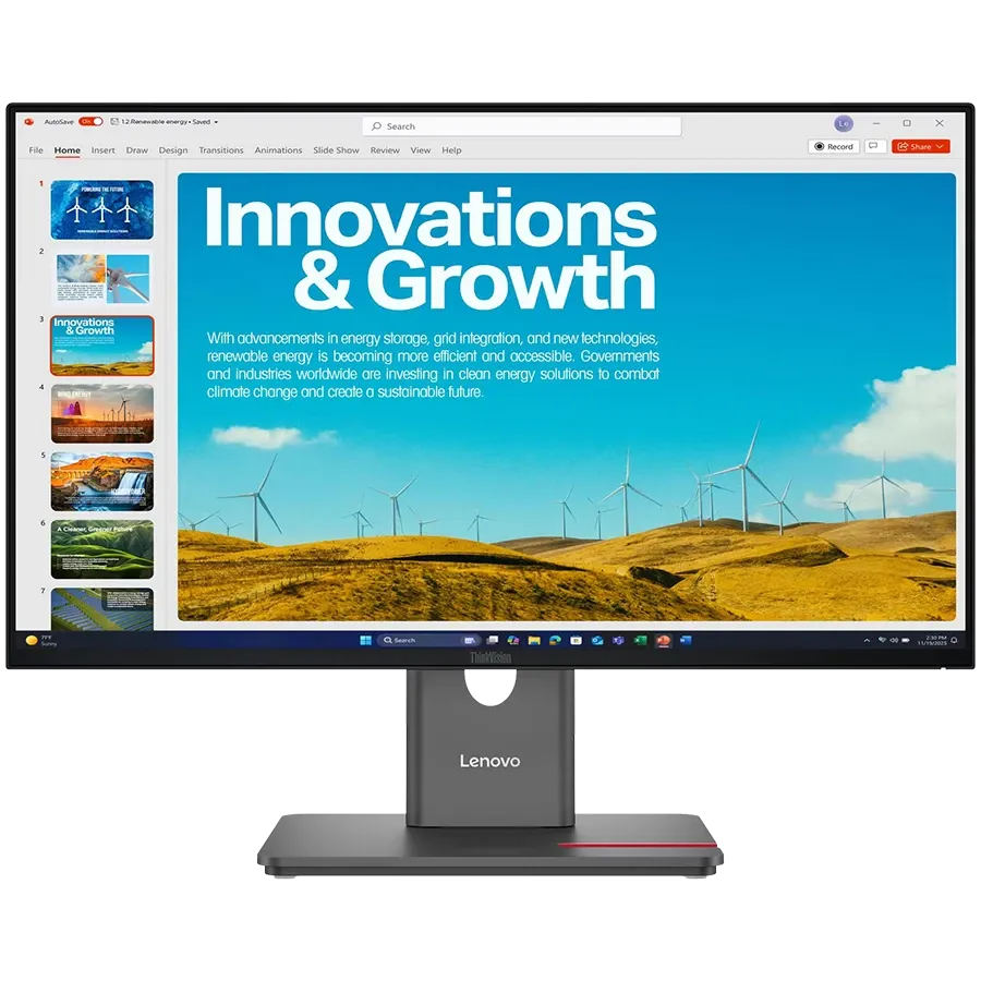 LENOVO LED-монитор (23.8", 2560x1440, IPS) Чёрный — Изображение №1 LENOVO LED-монитор (23.8", 2560x1440, IPS) Чёрный — Изображение №1