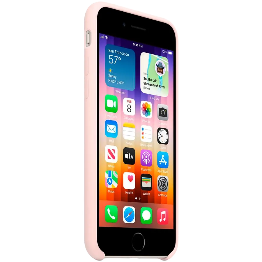 APPLE силиконовый чехол  Chalk Pink для iPhone — image №3