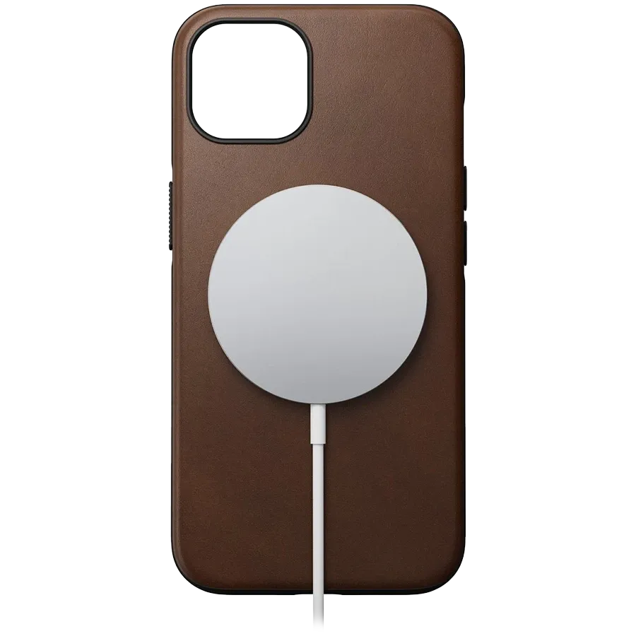NOMAD Чехол Modern Leather Case with MagSafe, Rustic Brown для iPhone 13 — Изображение №1 NOMAD Чехол Modern Leather Case with MagSafe, Rustic Brown для iPhone 13 — Изображение №1