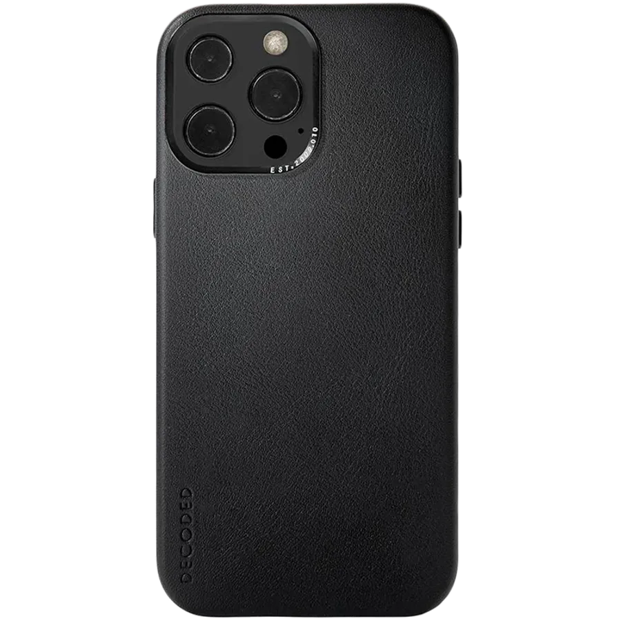 DECODED Case Leather Case with MagSafe, Black for iPhone 13 Pro Max — Image №1
