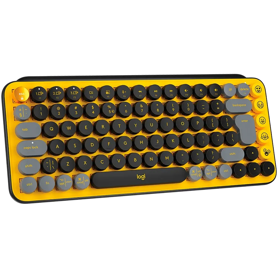 Клавиатура беспроводная LOGITECH POP Keys Wireless Mechanical Keyboard Blast Yellow (L920-010735) — Изображение №2