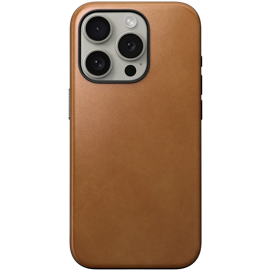 DECODED Θήκη LEATHER CASE MAGSAFE με MagSafe, Tan for iPhone 15 — Εικών №1